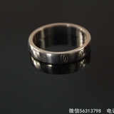 二手保真正品Cartier卡地亚56号双C玫瑰金LOGO戒指指环B4051100