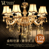 汉斯威诺艺术水晶灯 奢华欧式吊灯客厅灯现代创意卧室灯餐厅灯具