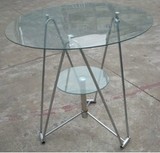 特价促销直径60-70-80cm玻璃圆桌 圆茶几 玻璃洽谈桌北京包邮安装