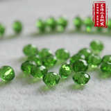 奥地利人造水晶绿色散珠DIY饰品切面扁珠半成品批发手链项链配珠