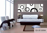 黑白灰现代简约装饰画客厅装饰画三联沙发背景卧室壁画抽象装饰画