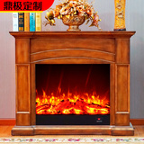 包邮定制实木壁炉 电子壁炉 定做LED火焰欧美壁炉装饰柜取暖1.2米