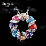 法国Eternelle采用施华洛世奇元素水晶吊坠  爱情摩天轮项链饰品