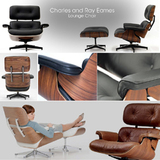 实木弯木椅经典椅休闲椅复古休息椅伊姆斯躺椅Eames Lounge Chair