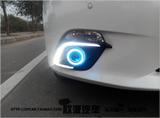 新马自达3 Axela昂克赛拉 专用LED日行灯 改装天使眼透镜雾灯总成