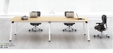 厦门白鹭办公家具会议桌 时尚简约 钢架组合 高档组合钢木会议桌