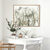 腾画现代简约中式客厅装饰画餐厅书房卧室花卉创意有框墙壁挂画