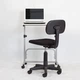 雅客集无扶手电脑椅人体工学椅旋转靠背坐椅职员办公椅灰学生椅子