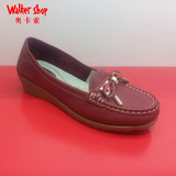 Walker Shop/奥卡索春季厚底坡跟圆头舒适休闲鞋浅口女鞋T1379W