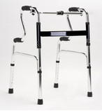 老人助行器/铝合金助步器残疾人四脚拐杖/中风康复带轮马桶扶手架