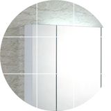 新款白色太空铝合金带灯镜柜卫生间浴室漱洗镜子柜储物柜镜箱吊柜