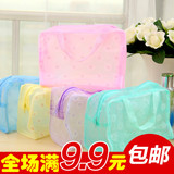 韩国时尚旅行防水透明手拎包可爱浴室整理袋收纳洗漱包浴包洗澡袋