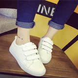 春秋新款韩版女鞋运动白色板鞋平底平跟学生休闲鞋系带小白鞋透气