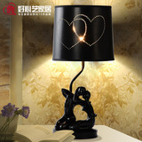 台灯超酷卧室浪漫床头灯创意欧式灯饰现代婚房摆饰情侣台灯黑色