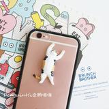 柯基犬iPhone6s手机壳苹果6plus宠物猫狗壳全包iPhone6卡通壳创意