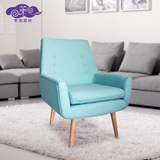 日式北欧小户型现代简约单人布艺沙发简易客厅卧室家具沙发椅子