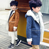 冬季童装男童棉衣中大童加绒冬装韩版儿童中长款大衣潮保暖厚外套