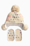 现货英国代购next童装女童秋冬季保暖护耳帽子儿童冬季手套帽子