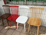 美国乡村温莎椅纯进口白橡木孔雀椅剑背椅西餐厅椅咖啡馆椅摄影椅