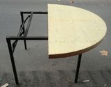 （江浙沪皖包邮）对折圆台面 折叠桌 园实木桌 酒店餐桌 圆桌面