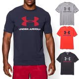 正品代购UA安德玛男子健身短袖运动跑步弹力休闲训练宽松速干T恤