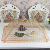 麦禾欧式可折叠蕾丝菜罩餐桌饭菜伞盖菜食物碗罩防苍蝇菜罩长方形