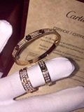 卡地亚满天星戒指18k玫瑰金镶钻情侣对戒钛钢指环男女时尚配饰品