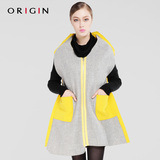 ORIGIN/安瑞井文艺腔调感形象款ART定制廓形羊毛立体马甲毛呢外套