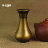 精品香炉铜香炉香道工具玄纹铜本色古法香道瓶苏工制作佛教用品瓶
