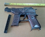 老旧藏品1:2.22手枪模型绝版怀旧玩具金属砸炮枪卡宾枪不可发射