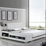 皮床卧室双人床榻榻米储物床1.8米现代婚床小户型欧式真皮软床