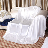 纯白色真丝床单单件 整幅100桑蚕丝被单 杭州丝绸家纺正品特价