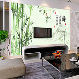 中式山水壁画电视背景墙纸壁纸无缝整张3D立体大型壁画墙纸定制静