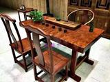 原生态大板花梨木独板餐桌椅组合实木茶桌简约现代客厅办公室茶馆