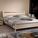 橡木床北欧日式宜家风格家具实木床 1.8米双人床全实木橡木床