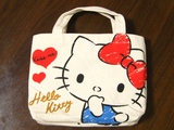 hello kitty 帆布 可爱卡通便当包饭盒包手提包化妆包 收纳袋