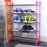 创意简约组装鞋架 经济型宿舍家用简易组合型多层不锈钢鞋柜
