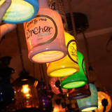小吊灯网咖咖啡厅餐厅艺术个性装饰灯具创意复古酒吧吧台酒瓶单头
