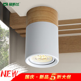 爱斯兰LED明装筒灯现代简约实木圆形过道宜家阳台卧室ML-012