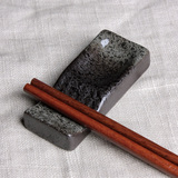 黑珍珠系列 筷子汤勺两用陶瓷 瓷枕 筷托 筷枕 筷架 勺托汤枕架