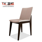 VVG 北欧实木餐椅现代简约风格布艺餐椅 高档餐厅椅子 创意靠背椅