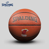 SPALDING官方旗舰店NBA热火队队徽室内室外PU皮篮球 74-098