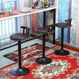吧凳个性酒吧吧台椅创意咖啡桌椅旋转升降圆形高脚凳