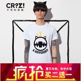CRZ快乐桂冠2015秋季新品明星同款专柜同步潮男短袖T恤CNI3T013