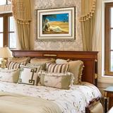 金秋现代装饰画卧室床头挂画欧式美式简约背景人物单幅酒店壁画