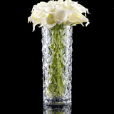 包邮 玻璃直筒家居花瓶富贵竹花瓶高约30CM 三款式随机发