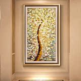 天天特价玄关过道发财树欧式美式油画走廊壁画客厅有框现代装饰画