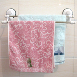 强力吸盘卫生间置物架 不锈钢洗手间浴室吸壁式毛巾浴巾双杆挂架
