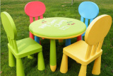 阿木童儿童圆形靠背座椅 幼儿园宝宝学习吃饭座椅 彩色塑料座椅