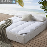 博洋家纺床褥子奢华洛羽毛床垫 100%水洗白鸭绒1.5m1.8米床双人